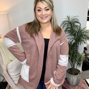 Large POL shacket in burnt henna